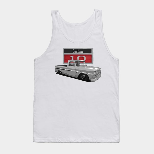 1966 Slammed Chevy C10 Truck Tank Top by hotroddude